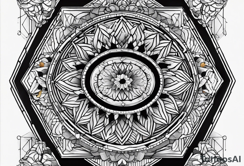 scales hexagons tattoo idea