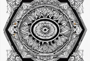 scales hexagons tattoo idea