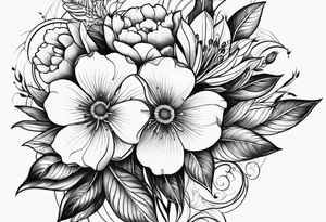 Épaule fleurs tattoo idea