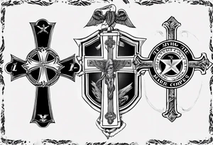 Cross, family, Marine Corps tattoo idea