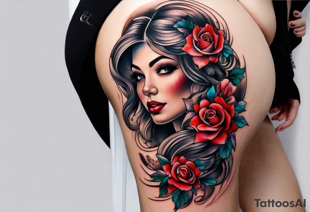 Memorial lower leg sleeve for mom tattoo idea