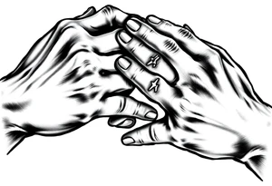 Prayer hands tattoo idea