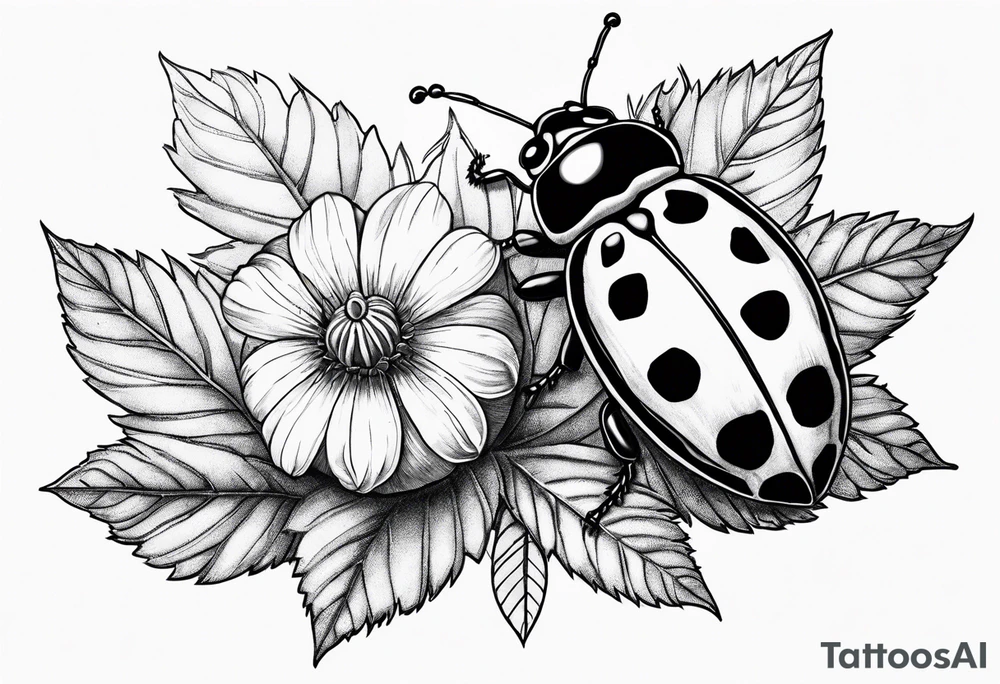 Acorn and ladybug tattoo idea