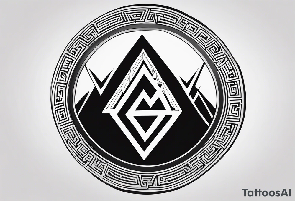 Valhalla valknut shield lightning tattoo idea