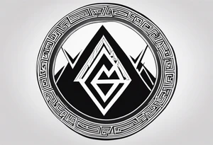 Valhalla valknut shield lightning tattoo idea