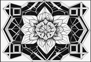 Crystal hexagons tattoo idea