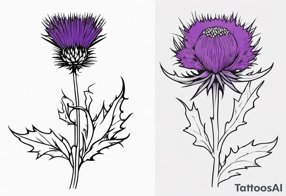 flower of Scotland thistle tattoo idea
