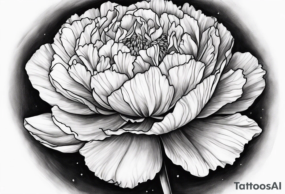 Full moon carnation tattoo idea