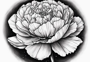 Full moon carnation tattoo idea