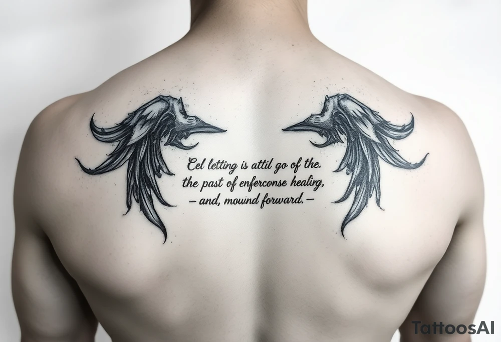 Letting go of the past, overcoming addiction, healing, moving forward tattoo idea