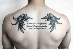 Letting go of the past, overcoming addiction, healing, moving forward tattoo idea