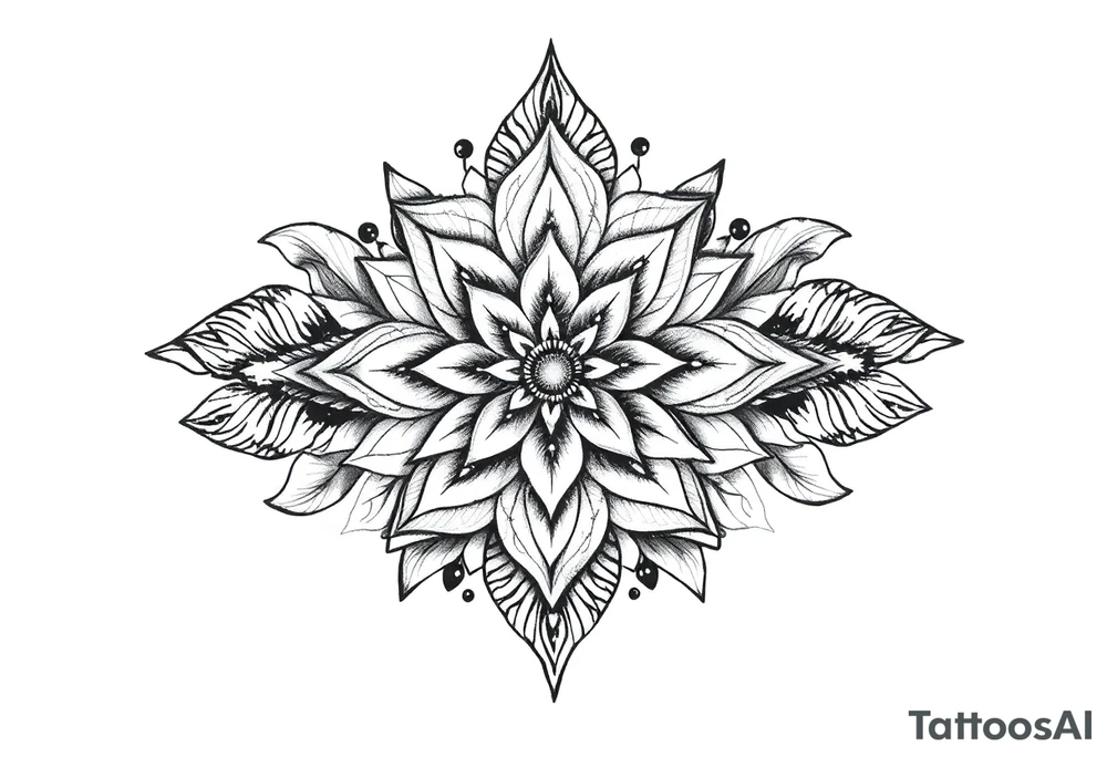 Tatuagem bracelete mandala e flor tattoo idea