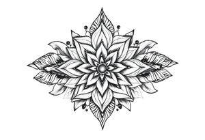 Tatuagem bracelete mandala e flor tattoo idea