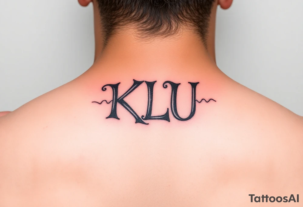 Disney inspired initials KLU for friends tattoo idea