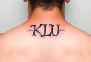Disney inspired initials KLU for friends tattoo idea