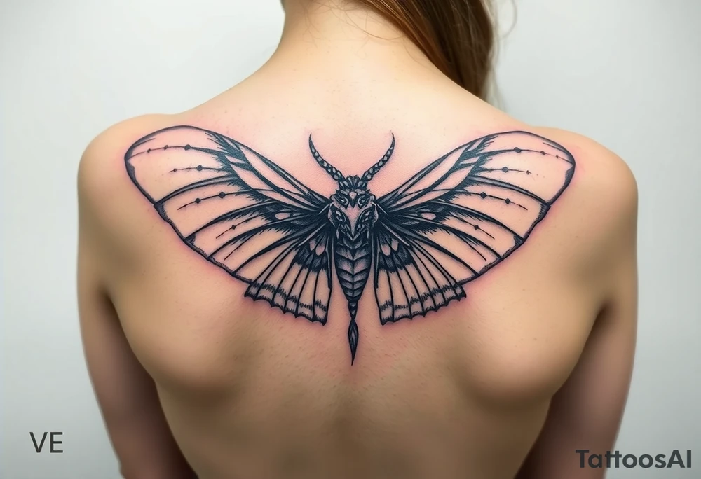 mothman scary motherfucker he flying tattoo idea