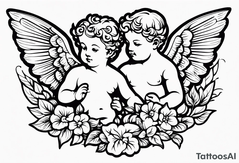 putti without wings tattoo idea