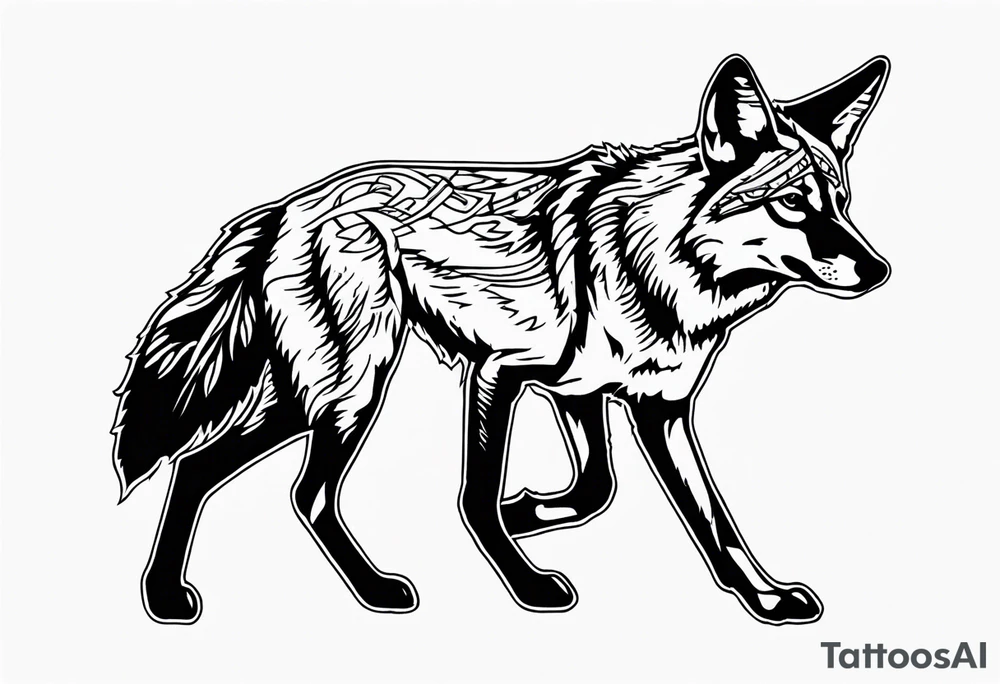 Coyote tattoo idea