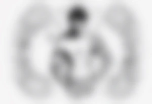 The Zodiac sign Aquarius in Human male form, mystic and spiritual. tattoo idea