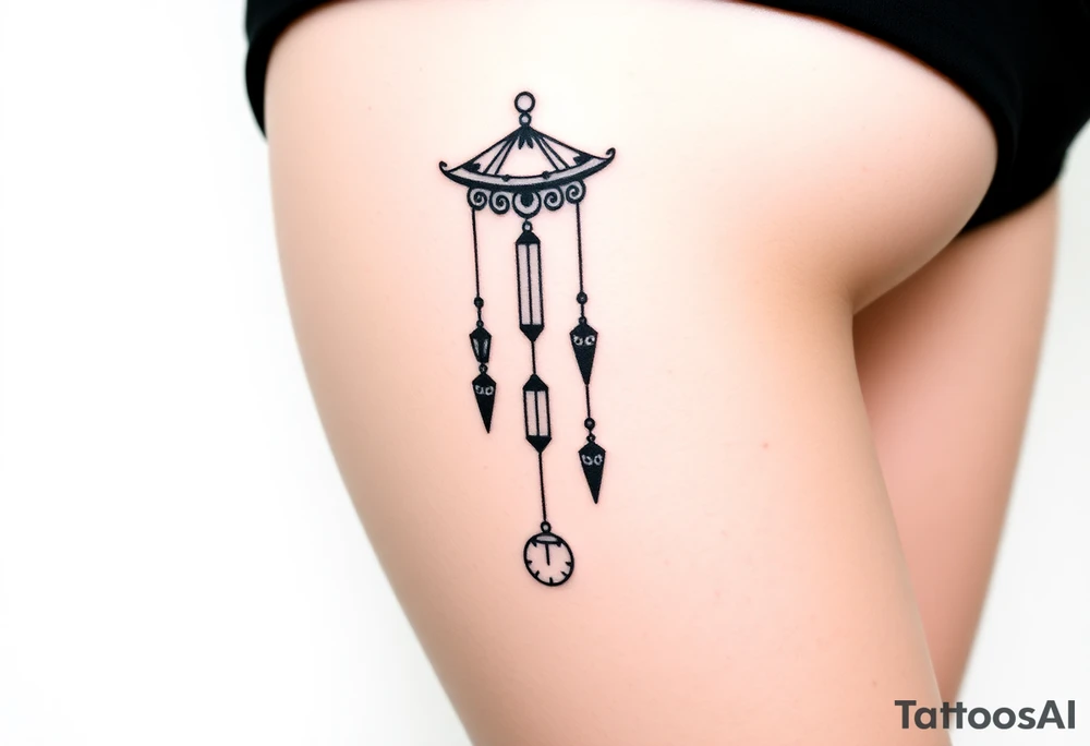 wind chimes tattoo idea