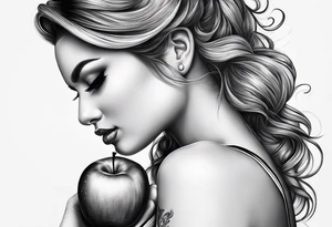 Apple, “Apple of my eye”, dad, bicep, feminine tattoo idea