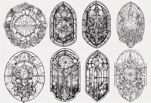 Stained glass window tattoo idea