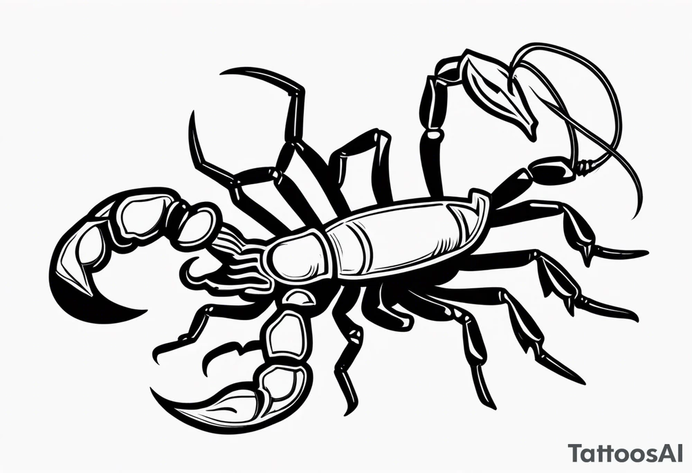 small cartoon scorpion tattoo idea