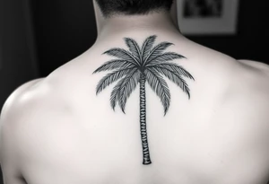 palm tree sleeve tattoo idea