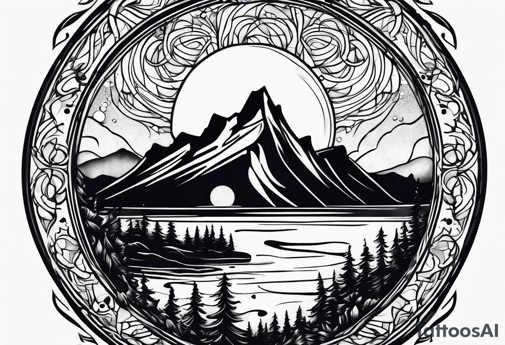 Northern lights tattoo idea