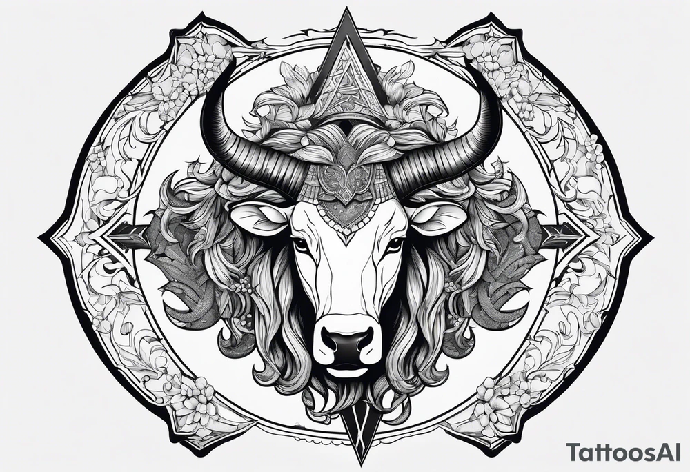 Half Taurus Half Gemini, split down the middle by an arrow tattoo idea Half Taurus Half Gemini, split down the middle by an arrow tattoo idea