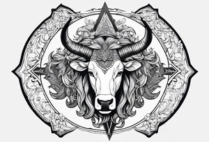Half Taurus Half Gemini, split down the middle by an arrow tattoo idea