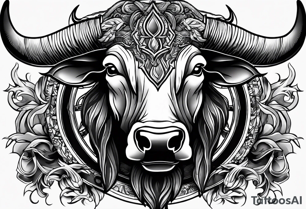 Nvidia geforce claw morphing into an aggressive bull tattoo idea
