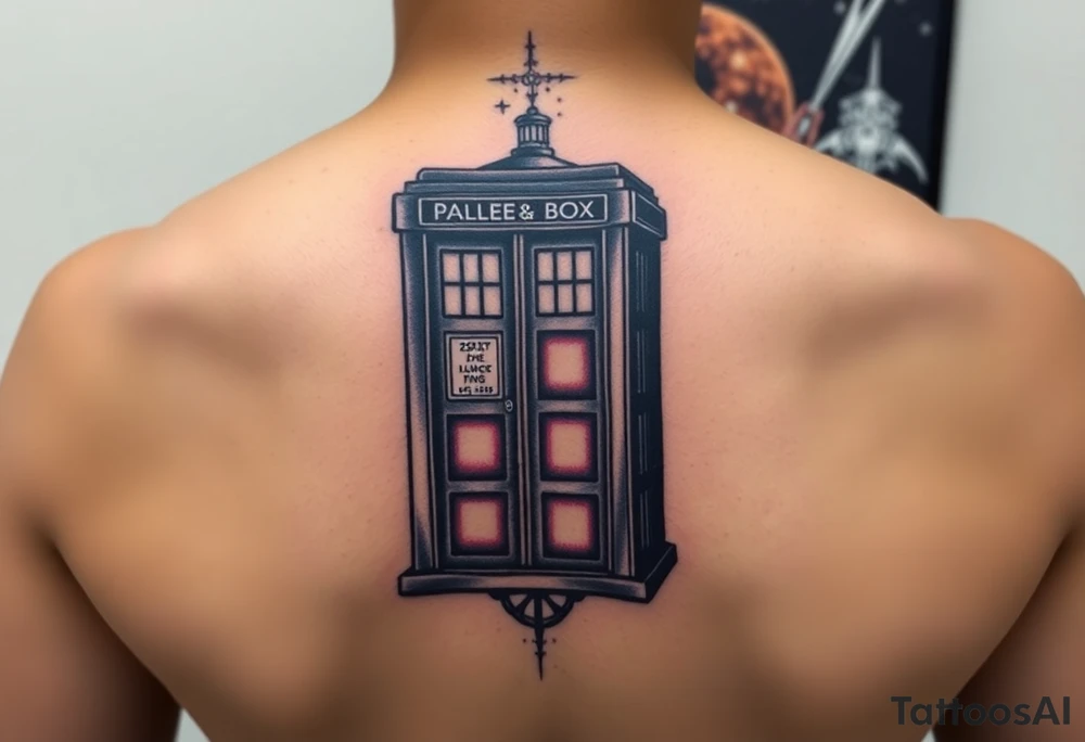 Colorful
Tardis with space in background. tattoo idea