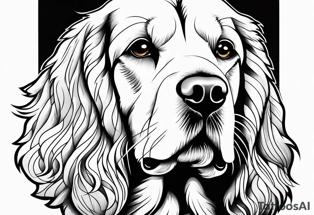 Amerikansk Cocker spaniel tattoo idea