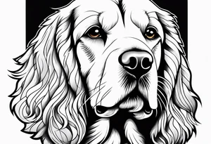 Amerikansk Cocker spaniel tattoo idea