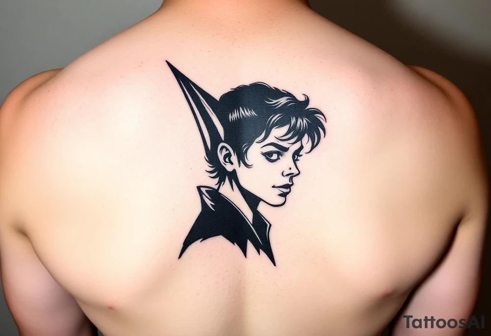 Peter Pan and his shadow. But the shadow is actually Michael Jackson. tattoo idea