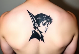 Peter Pan and his shadow. But the shadow is actually Michael Jackson. tattoo idea