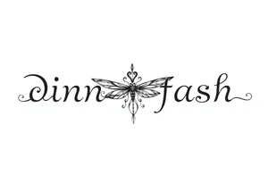 dinna fash. Style celtic flower. Dragon fly. Minimaliste. Simple tattoo idea