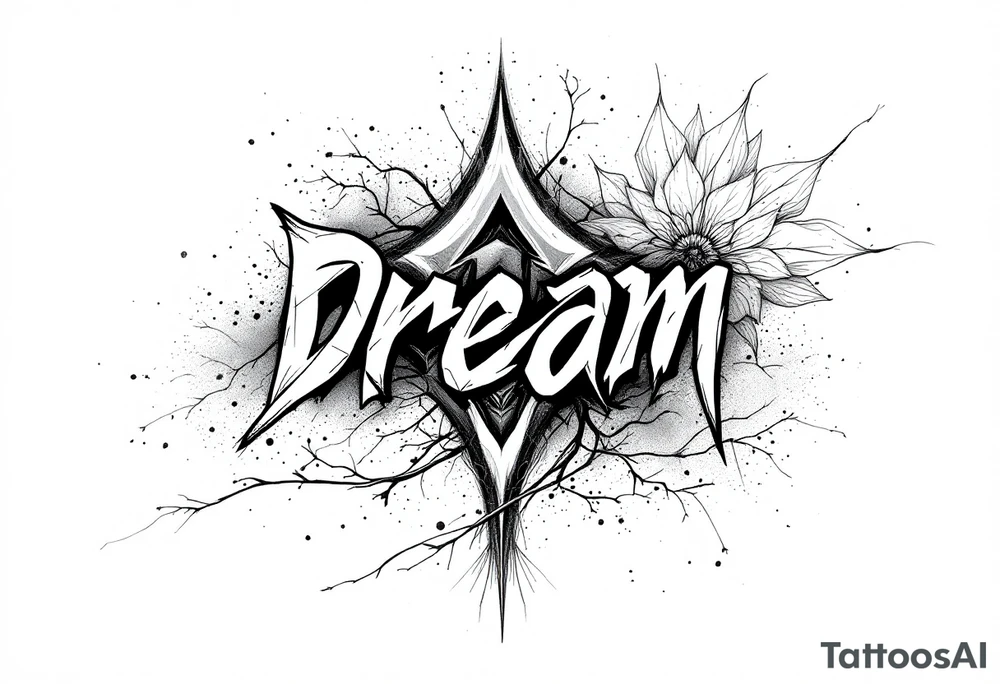 dream japanese font tattoo idea