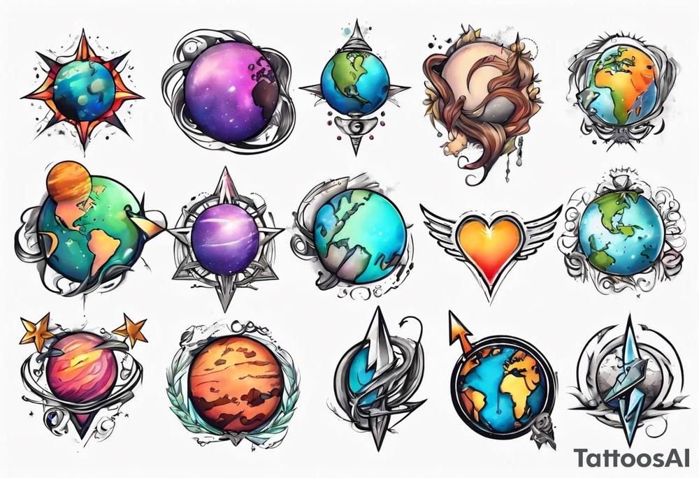 Lesbian planet tattoo idea