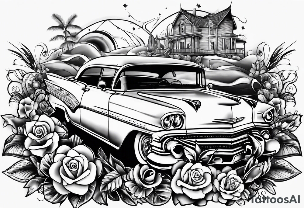 Rock a billy tattoo idea