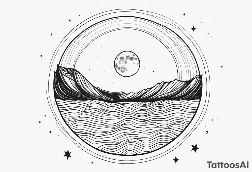 sacred moon tattoo idea
