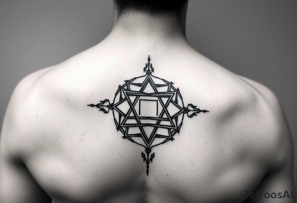 Ambigram of memento mori and gam ze yaavor tattoo idea