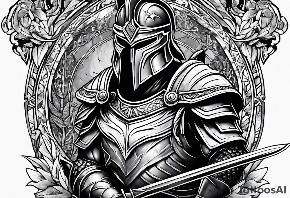 spartan warrior  protection his own tattoo idea