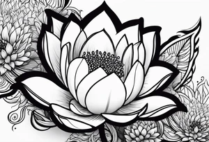Taro lotus tattoo idea