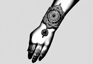 Rudraksha mala tattoo on wrist tattoo idea