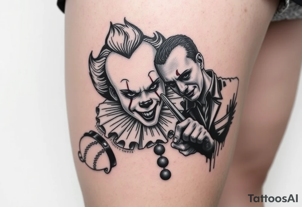 Pennywise and Jason tattoo idea