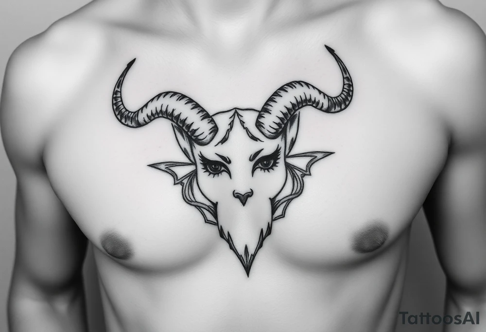 Feminine Tattoo with horns just barley touching collarbone tattoo idea Feminine Tattoo with horns just barley touching collarbone tattoo idea