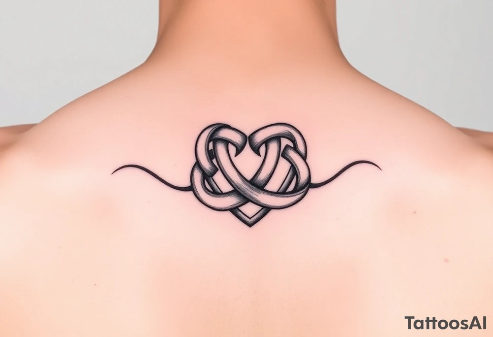 Irish love knot with infinity symbol intertwined tattoo idea