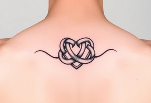 Irish love knot with infinity symbol intertwined tattoo idea